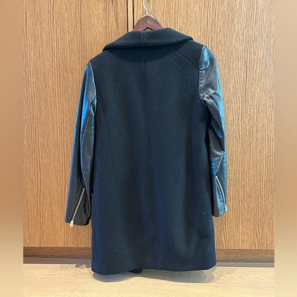Aritzia Wilfred Wool Coat with Leather Sleeves - Small - Picture 3 of 4